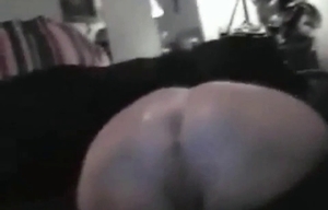 Filthy whore is playing with a beast