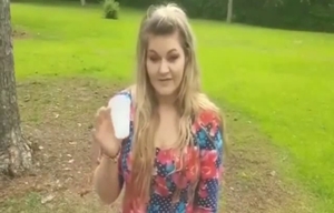 Crazy girlfriend and her nice doggy